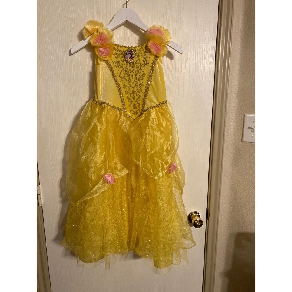 Disney Princess Belle Costume Dress Yellow Beauty and the Beast Girls S 4-6
0223